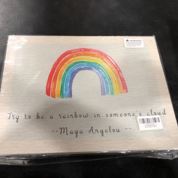 Try to be a rainbow in someone's cloud Inspi Motivational canvas. - Picture 3 of 5